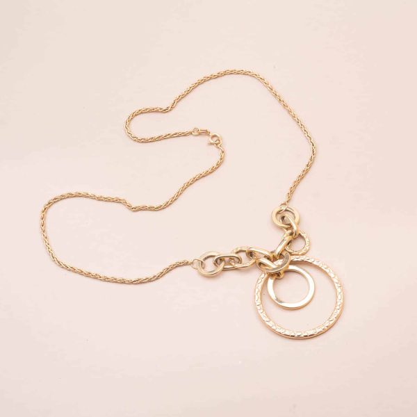 Collier Vintage Disques Or